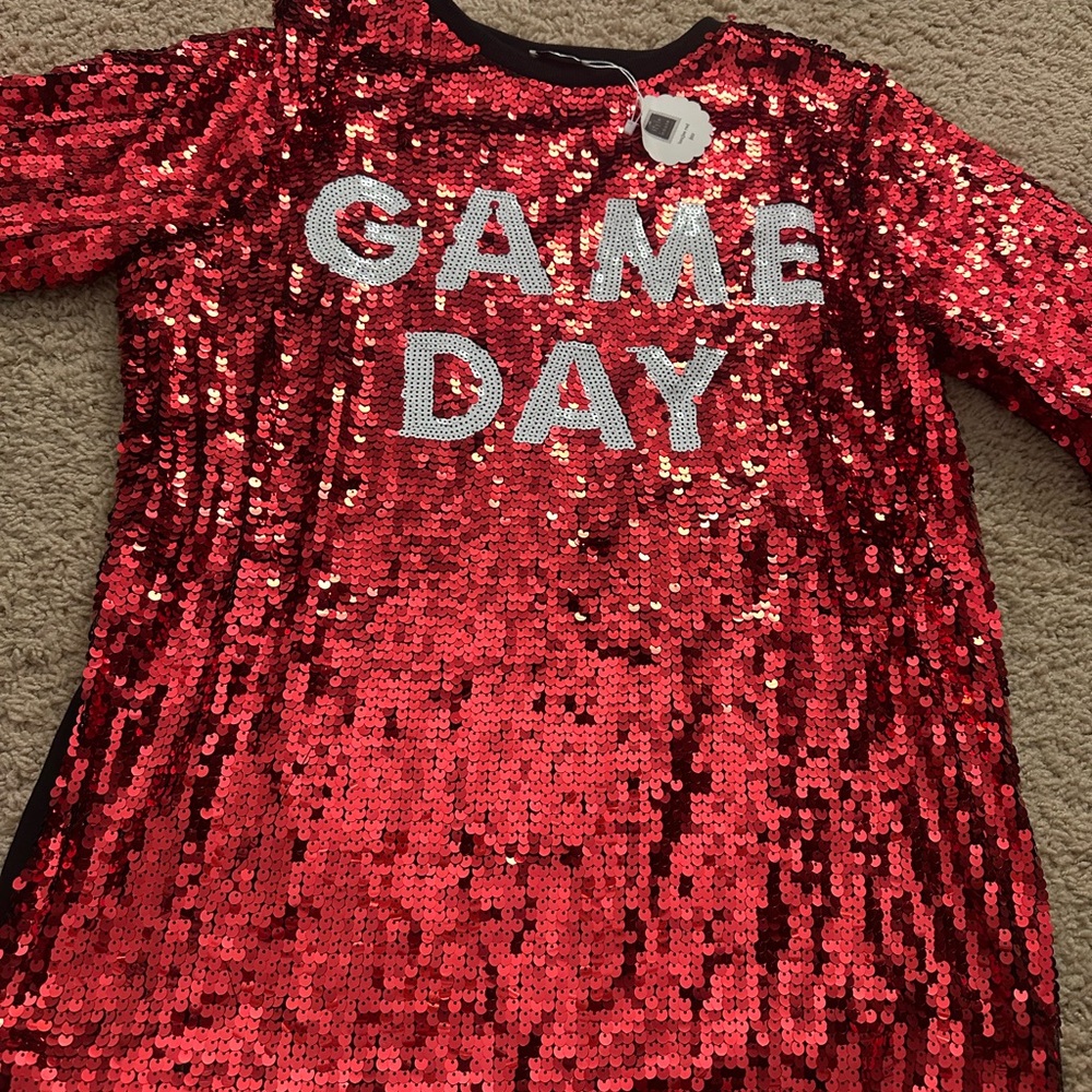 Red Sequin Game Day dress